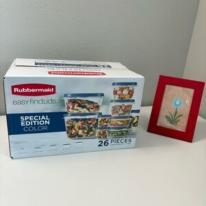 Rubbermaid EasyFindLids Containers Set - Blue and White